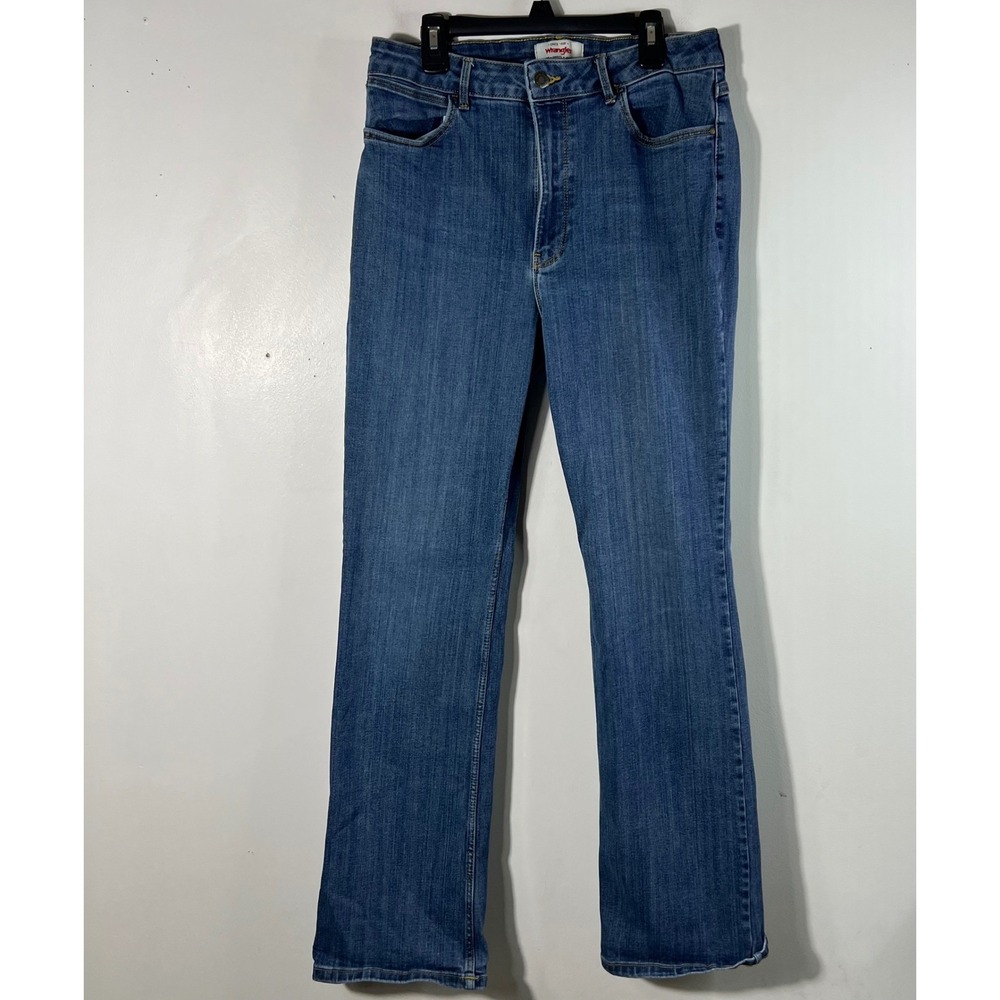 Wrangler Womens High Rise Bootcut Jeans Medium Wash Denim Blue Size 30x31
